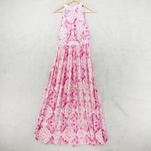 INC International Concepts Pink Heritage Maxi Dress  P396 - Picture 2 of 7